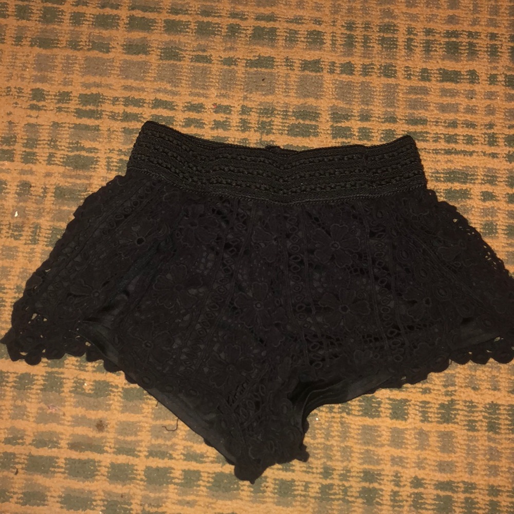 Black Lace Shorts